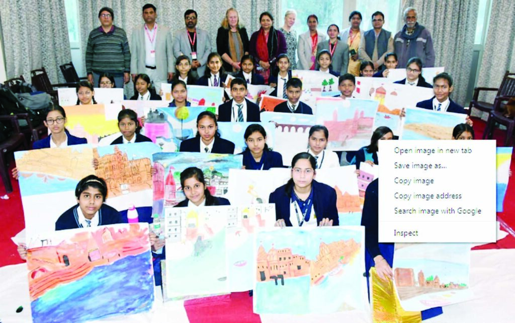 गंगा की व्यथा पर हुई पेंटिंग प्रतियोगिता