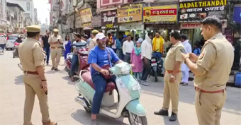 यातायात नियमों की अनदेखी पर कार्रवाई, बगैर हेलमेट 968 का चालान, 277 वाहन सीज